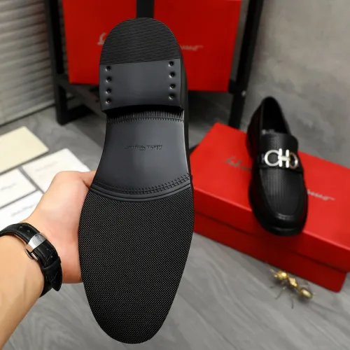 Replica Salvatore Ferragamo Leather Shoes For Men #1392089 $85.00 USD for Wholesale