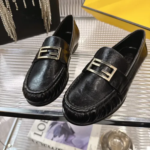 Replica Fendi Leather Shoes For Women #1392622 $102.00 USD for Wholesale