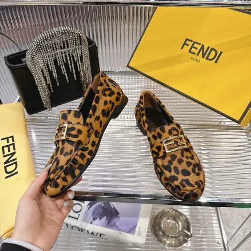 Replica Fendi Leather Shoes For Women #1392623 $102.00 USD for Wholesale