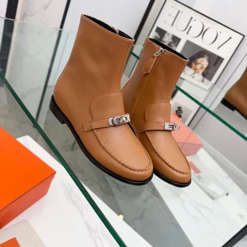 Replica Hermes Boots For Women #1392670 $145.00 USD for Wholesale