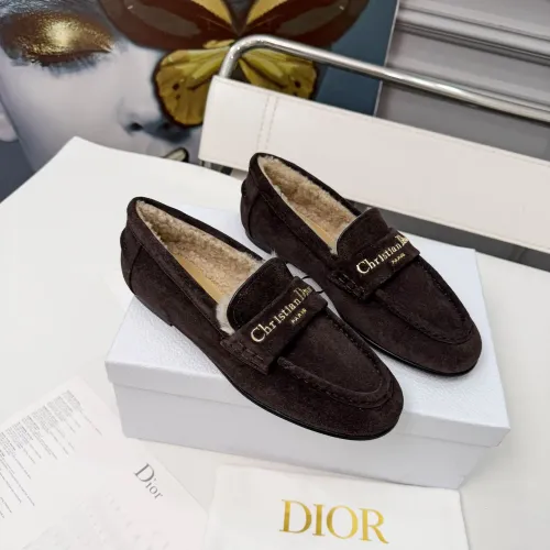 Replica Christian Dior Leather Shoes For Women #1392719 $112.00 USD for Wholesale