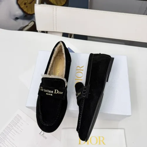 Replica Christian Dior Leather Shoes For Women #1392720 $112.00 USD for Wholesale