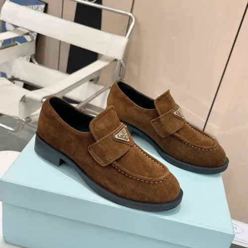 Prada Leather Shoes For Women #1392728 $102.00 USD, Wholesale Replica Prada Leather Shoes