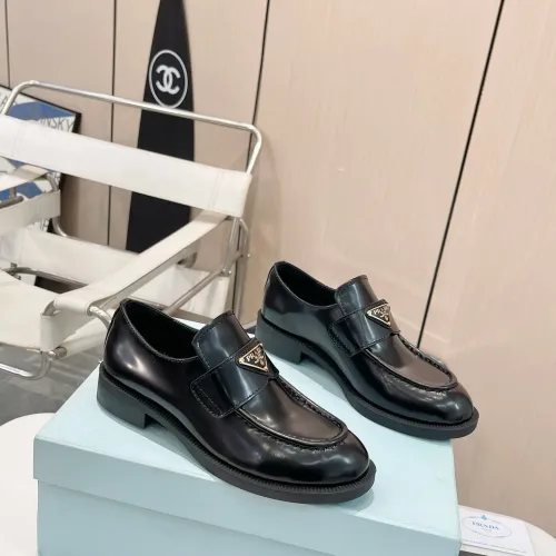 Prada Leather Shoes For Women #1392731 $102.00 USD, Wholesale Replica Prada Leather Shoes