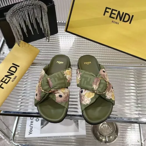 Fendi Slippers For Women #1392898 $80.00 USD, Wholesale Replica Fendi Slippers