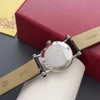 $135.00 USD Cartier AAA Quality Watches In Black For Women #1382438