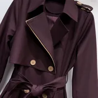 $132.00 USD Burberry Trench Coat Long Sleeved For Women #1391098