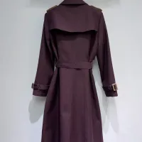 $132.00 USD Burberry Trench Coat Long Sleeved For Women #1391098