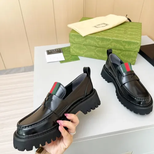 Replica Gucci Oxfords Shoes For Women #1393043 $92.00 USD for Wholesale