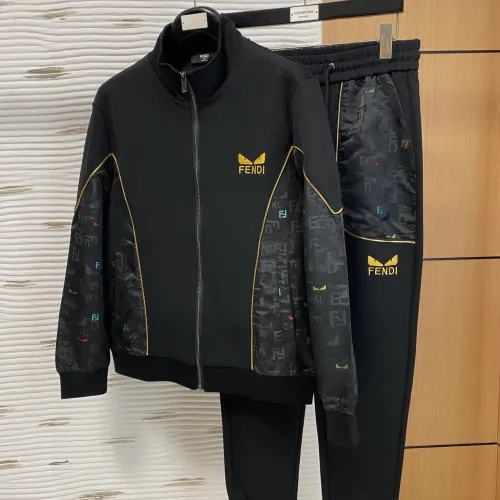 Fendi Tracksuits Long Sleeved For Men #1393291 $92.00 USD, Wholesale Replica Fendi Tracksuits