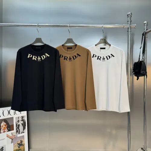 Replica Prada T-Shirts Long Sleeved For Men #1393463 $80.00 USD for Wholesale