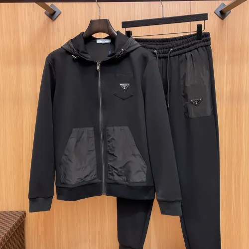 Prada Tracksuits Long Sleeved For Men #1393662 $128.00 USD, Wholesale Replica Prada Tracksuits