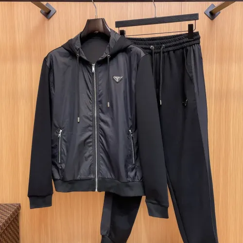 Prada Tracksuits Long Sleeved For Men #1393667 $128.00 USD, Wholesale Replica Prada Tracksuits