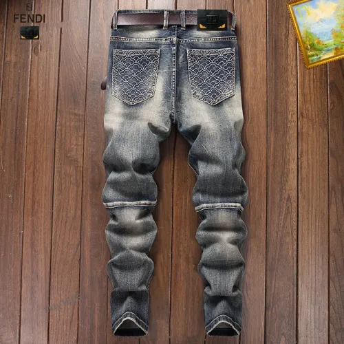 Replica Fendi Jeans For Men #1394586 $48.00 USD for Wholesale