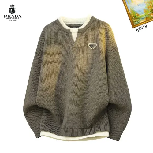 Prada Sweaters Long Sleeved For Men #1394631 $48.00 USD, Wholesale Replica Prada Sweaters