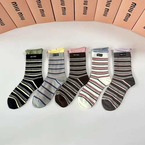 Replica MIU MIU Socks #1396427 $32.00 USD for Wholesale