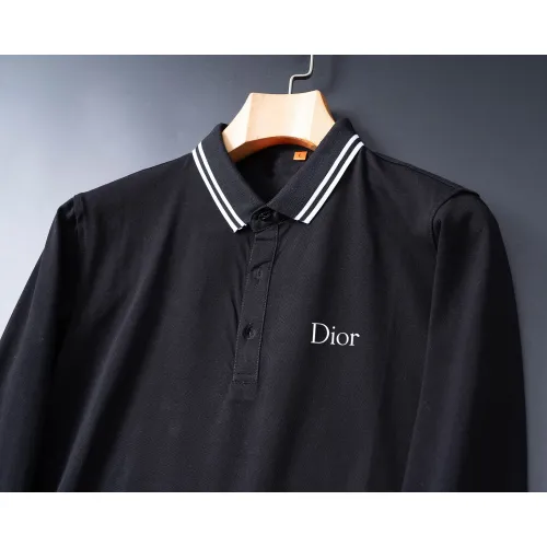Replica Christian Dior T-Shirts Long Sleeved For Men #1396484 $52.00 USD for Wholesale