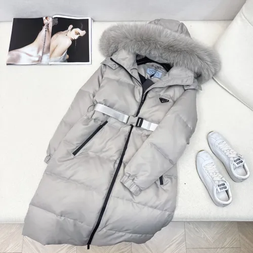 Prada Down Feather Coat Long Sleeved For Women #1398838
