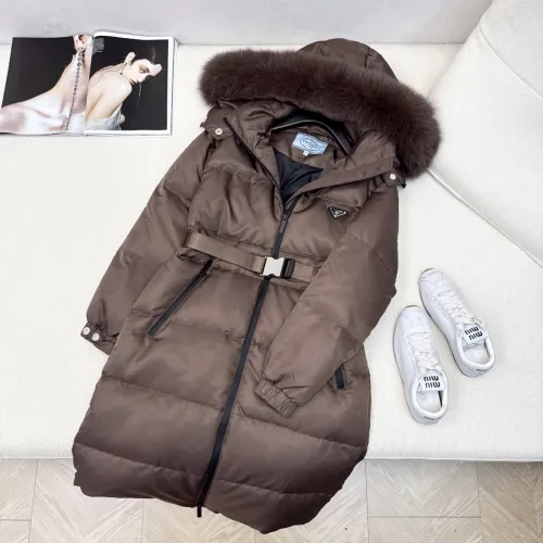 Prada Down Feather Coat Long Sleeved For Women #1398839