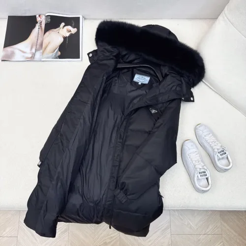 Replica Prada Down Feather Coat Long Sleeved For Women #1398840 $247.93 USD for Wholesale