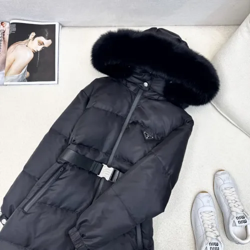 Replica Prada Down Feather Coat Long Sleeved For Women #1398840 $247.93 USD for Wholesale