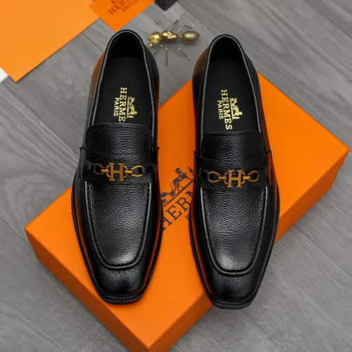 Replica Hermes Leather Shoes For Men #1399058 $85.00 USD for Wholesale