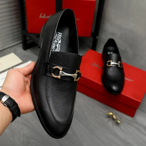 Replica Salvatore Ferragamo Leather Shoes For Men #1399124 $82.00 USD for Wholesale