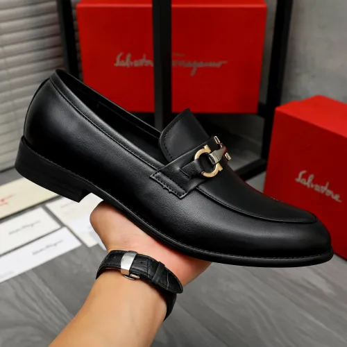 Replica Salvatore Ferragamo Leather Shoes For Men #1399127 $82.00 USD for Wholesale