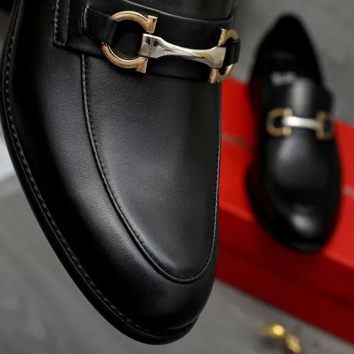Replica Salvatore Ferragamo Leather Shoes For Men #1399127 $82.00 USD for Wholesale