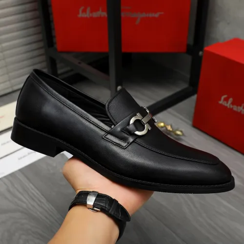 Replica Salvatore Ferragamo Leather Shoes For Men #1399146 $82.00 USD for Wholesale