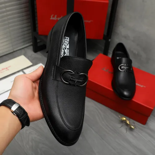 Replica Salvatore Ferragamo Leather Shoes For Men #1399148 $82.00 USD for Wholesale