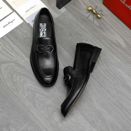 Replica Salvatore Ferragamo Leather Shoes For Men #1399149 $82.00 USD for Wholesale