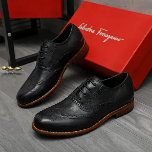 Salvatore Ferragamo Leather Shoes For Men #1399170