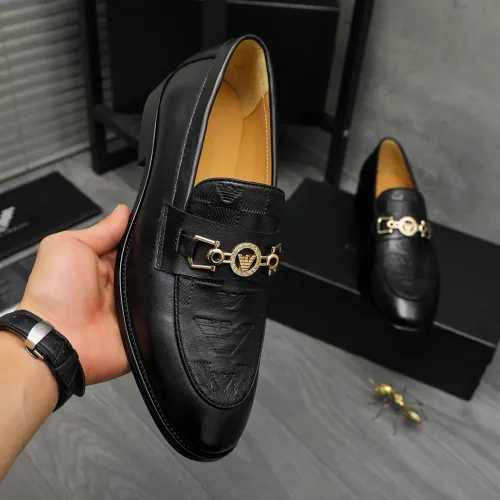 Replica Armani Leather Shoes For Men #1399176 $85.00 USD for Wholesale