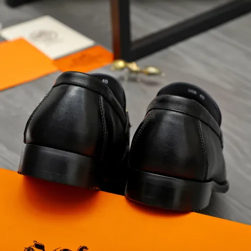 Replica Hermes Leather Shoes For Men #1399243 $85.00 USD for Wholesale