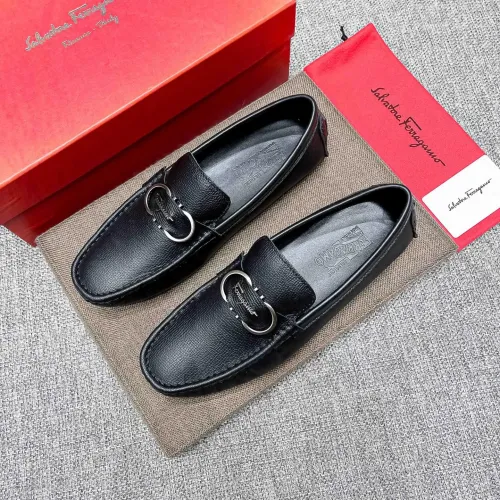 Replica Salvatore Ferragamo Leather Shoes For Men #1399266 $82.00 USD for Wholesale