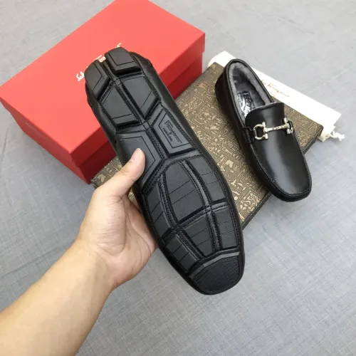 Replica Salvatore Ferragamo Leather Shoes For Men #1399439 $98.00 USD for Wholesale