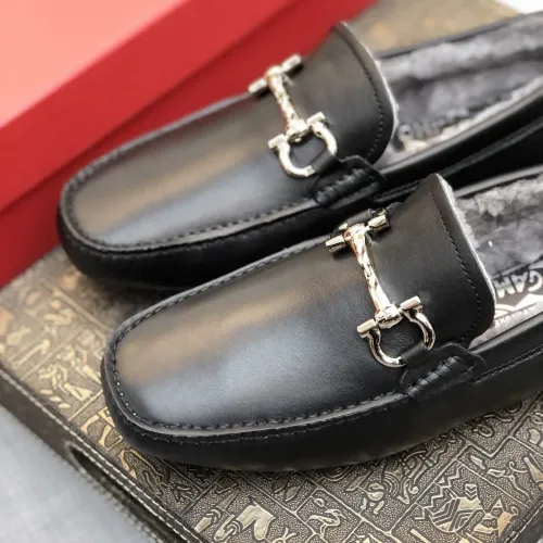 Replica Salvatore Ferragamo Leather Shoes For Men #1399439 $98.00 USD for Wholesale