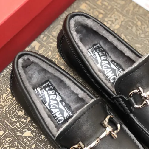 Replica Salvatore Ferragamo Leather Shoes For Men #1399439 $98.00 USD for Wholesale