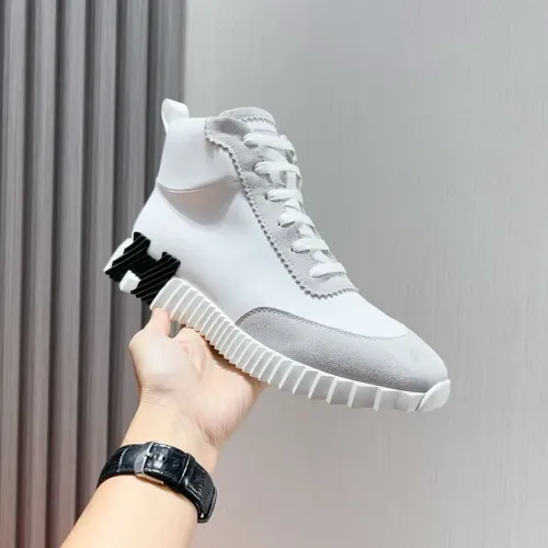 Replica Hermes High Tops Shoes For Men #1399609 $80.00 USD for Wholesale