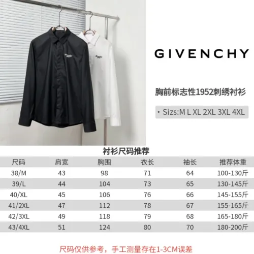Replica Givenchy Shirts Long Sleeved For Men #1399689 $64.00 USD for Wholesale