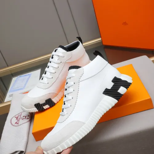 Replica Hermes High Tops Shoes For Men #1399739 $88.00 USD for Wholesale