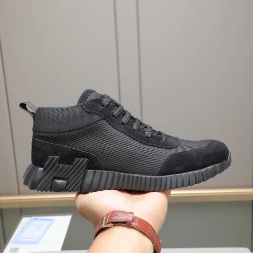 Replica Hermes High Tops Shoes For Men #1399744 $88.00 USD for Wholesale