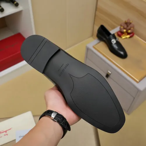 Replica Salvatore Ferragamo Leather Shoes For Men #1399779 $88.00 USD for Wholesale