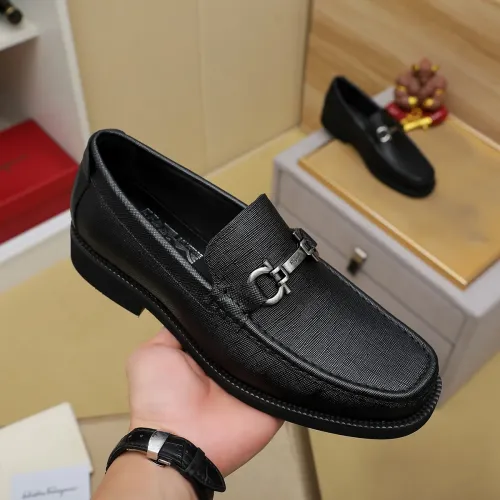 Replica Salvatore Ferragamo Leather Shoes For Men #1399781 $98.00 USD for Wholesale