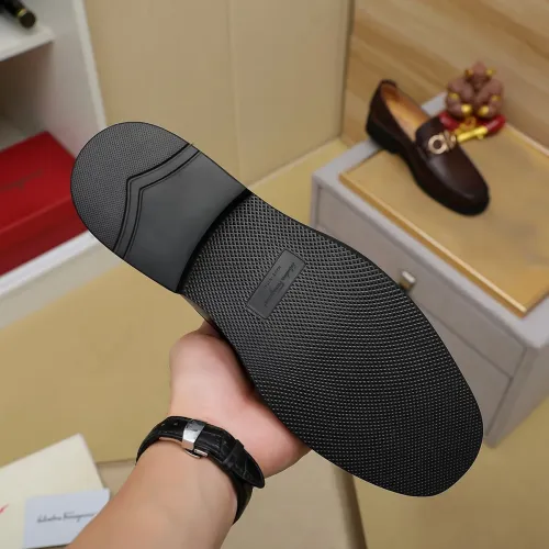 Replica Salvatore Ferragamo Leather Shoes For Men #1399784 $98.00 USD for Wholesale