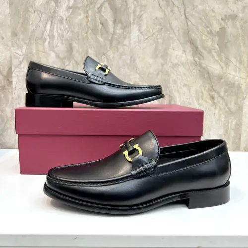 Replica Salvatore Ferragamo Leather Shoes For Men #1399988 $105.00 USD for Wholesale