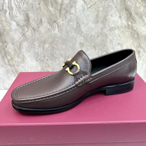 Replica Salvatore Ferragamo Leather Shoes For Men #1399989 $105.00 USD for Wholesale
