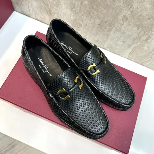 Replica Salvatore Ferragamo Leather Shoes For Men #1399991 $105.00 USD for Wholesale