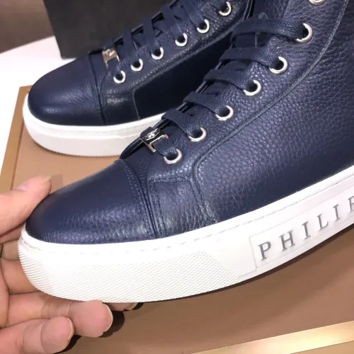 Replica Philipp Plein PP High Tops Shoes For Men #1400012 $88.00 USD for Wholesale